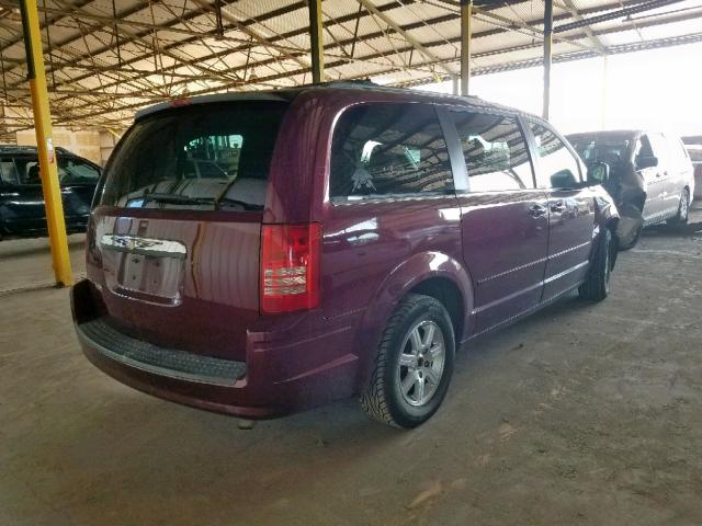 2A8HR54P08R738002 - 2008 CHRYSLER TOWN & COU MAROON photo 4