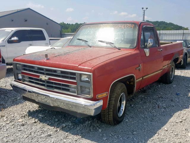 1GCDR14H6HJ139858 - 1987 CHEVROLET R10 RED photo 2