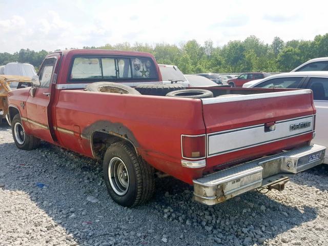 1GCDR14H6HJ139858 - 1987 CHEVROLET R10 RED photo 3