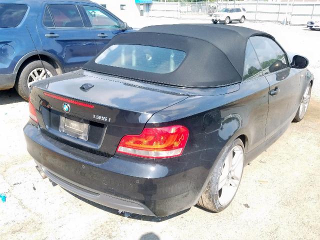 WBAUN7C51DVM27003 - 2013 BMW 135 I BLACK photo 4