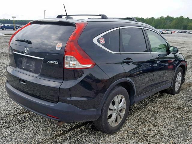 JHLRM4H72CC001726 - 2012 HONDA CR-V EXL BLACK photo 4