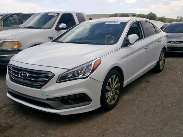 5NPE34AF2FH071347 - 2015 HYUNDAI SONATA SPO WHITE photo 2