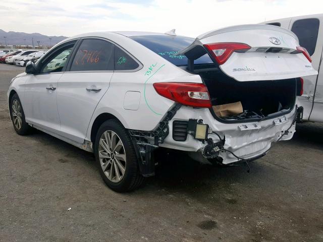 5NPE34AF2FH071347 - 2015 HYUNDAI SONATA SPO WHITE photo 3