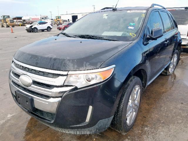 2FMDK3JC2DBB05743 - 2013 FORD EDGE SEL BLACK photo 2