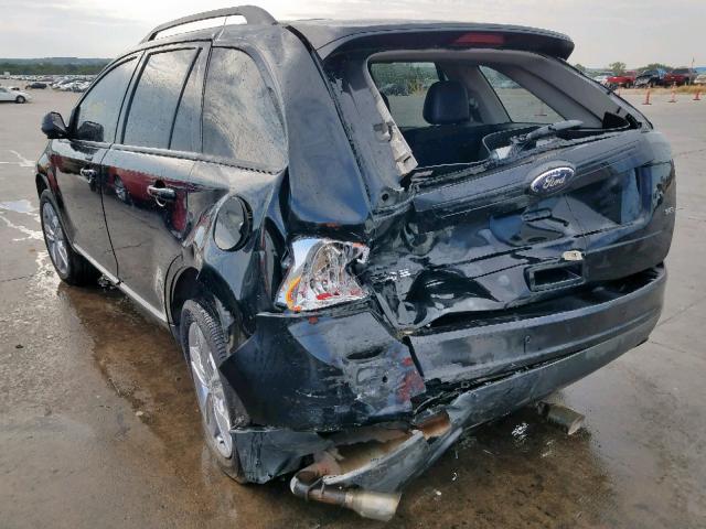 2FMDK3JC2DBB05743 - 2013 FORD EDGE SEL BLACK photo 3