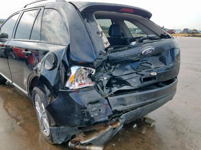 2FMDK3JC2DBB05743 - 2013 FORD EDGE SEL BLACK photo 9