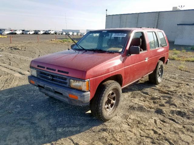 JN8HD17Y0MW041132 - 1991 NISSAN PATHFINDER MAROON photo 2