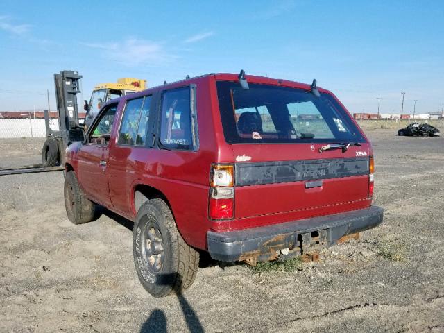 JN8HD17Y0MW041132 - 1991 NISSAN PATHFINDER MAROON photo 3