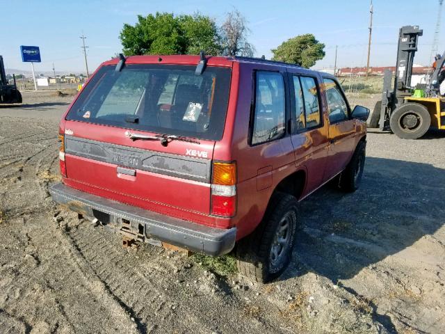 JN8HD17Y0MW041132 - 1991 NISSAN PATHFINDER MAROON photo 4