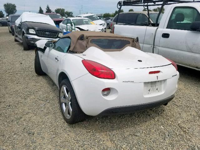 1G2MB35B07Y109291 - 2007 PONTIAC SOLSTICE WHITE photo 3