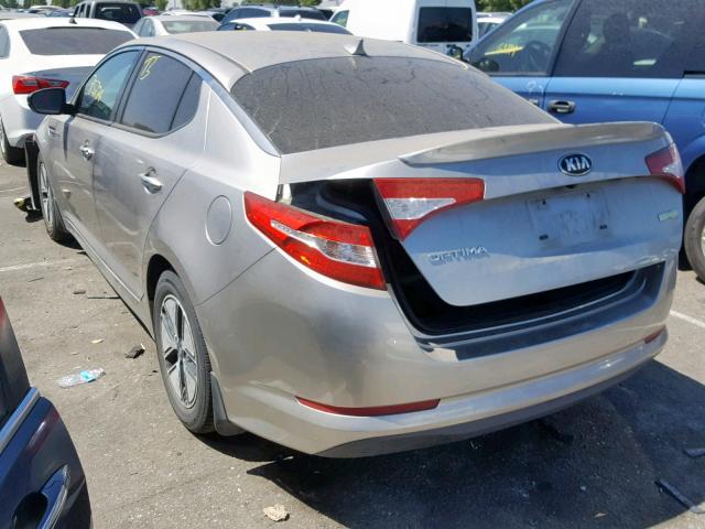 KNAGM4AD2D5047967 - 2013 KIA OPTIMA HYB GRAY photo 3