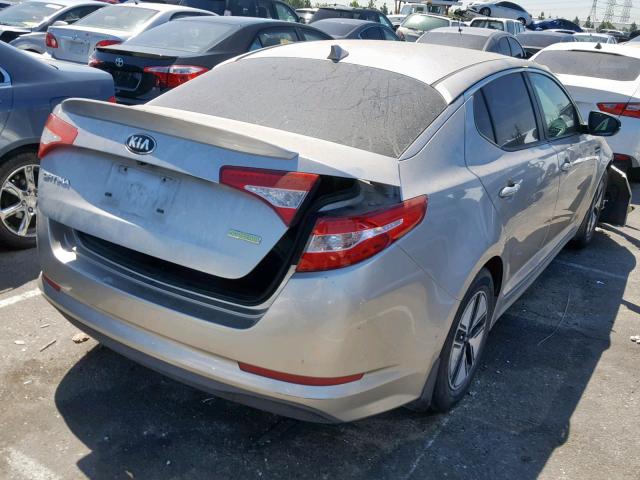 KNAGM4AD2D5047967 - 2013 KIA OPTIMA HYB GRAY photo 4