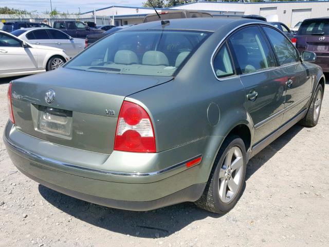 WVWRH63BX4P094594 - 2004 VOLKSWAGEN PASSAT GLX GREEN photo 4