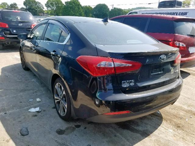 KNAFZ4A83F5351778 - 2015 KIA FORTE EX BLACK photo 3