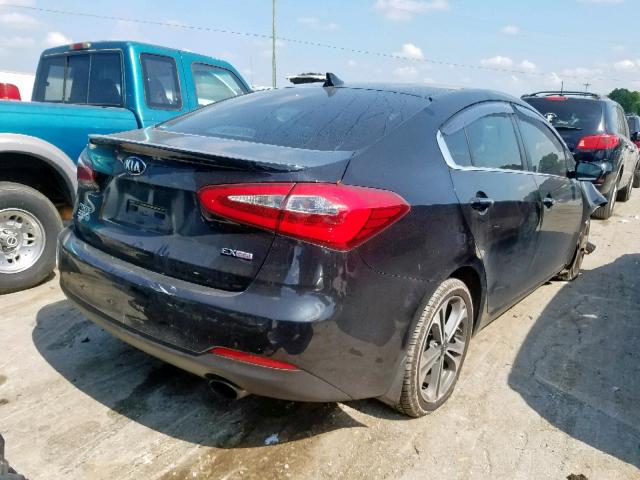 KNAFZ4A83F5351778 - 2015 KIA FORTE EX BLACK photo 4