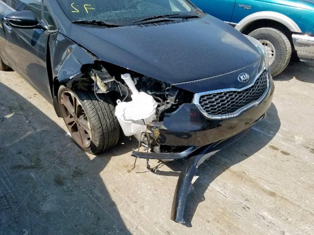 KNAFZ4A83F5351778 - 2015 KIA FORTE EX BLACK photo 9