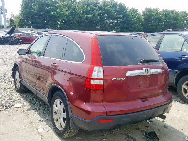 5J6RE48798L019314 - 2008 HONDA CR-V EXL RED photo 3