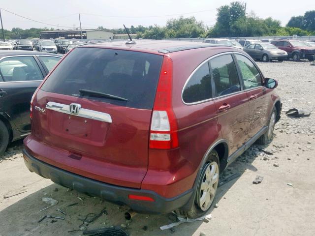 5J6RE48798L019314 - 2008 HONDA CR-V EXL RED photo 4