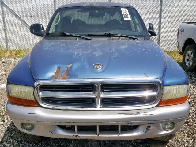 1B7HG48X62S533825 - 2002 DODGE DAKOTA QUA BLUE photo 9