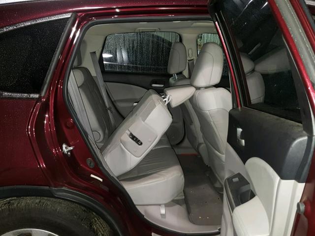 5J6RM4H78EL113523 - 2014 HONDA CR-V EXL MAROON photo 6