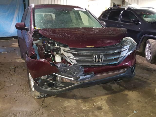 5J6RM4H78EL113523 - 2014 HONDA CR-V EXL MAROON photo 9