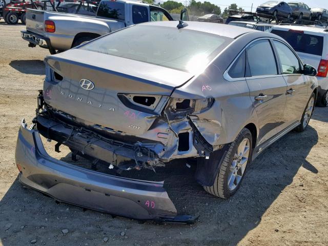 5NPE34AB8JH612424 - 2018 HYUNDAI SONATA SPO SILVER photo 4