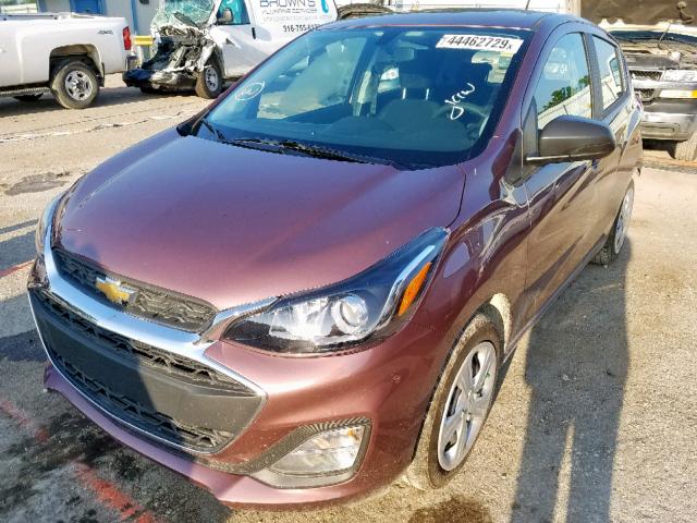 KL8CB6SA3KC743102 - 2019 CHEVROLET SPARK LS PURPLE photo 2