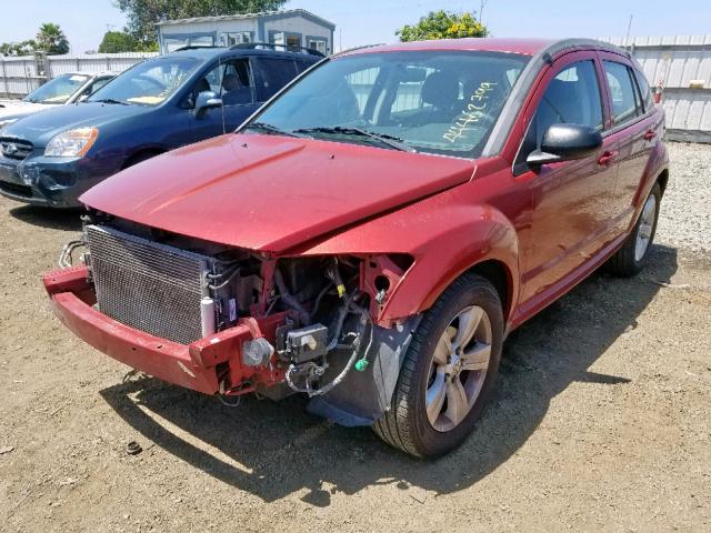 1B3CB4HA7AD602451 - 2010 DODGE CALIBER SX RED photo 2