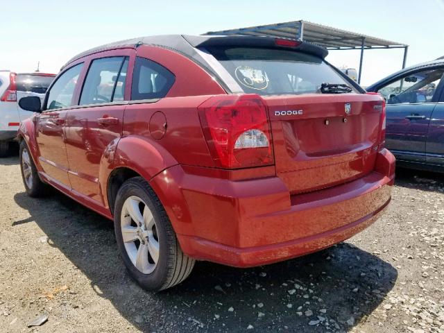 1B3CB4HA7AD602451 - 2010 DODGE CALIBER SX RED photo 3