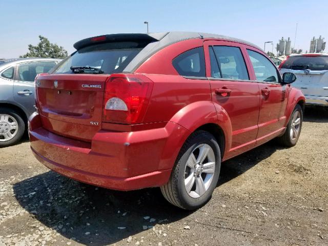 1B3CB4HA7AD602451 - 2010 DODGE CALIBER SX RED photo 4