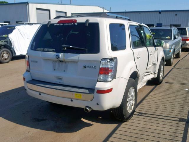 4M2CN3K36AKJ18819 - 2010 MERCURY MARINER HY WHITE photo 4