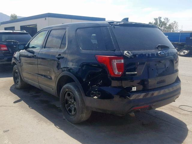 1FM5K8AT0HGA24191 - 2017 FORD EXPLORER P BLACK photo 3