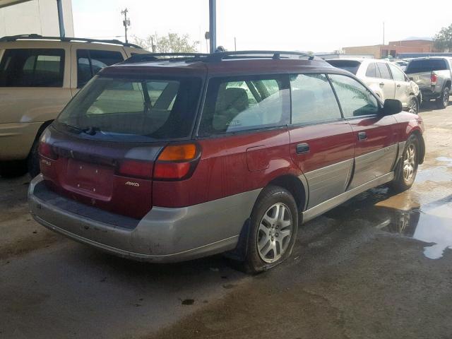 4S3BH675X37616127 - 2003 SUBARU LEGACY OUT RED photo 4