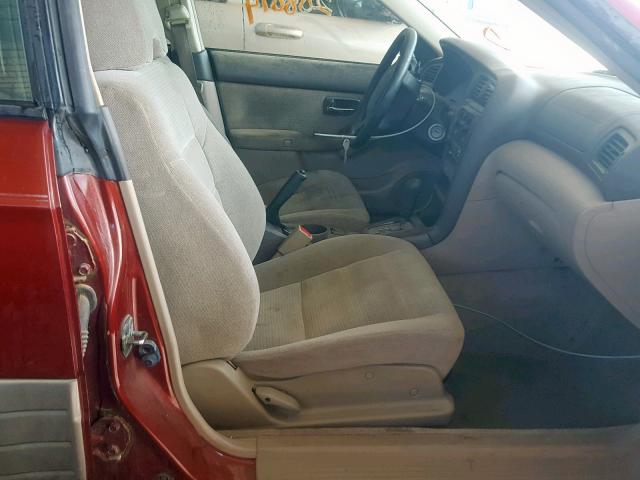 4S3BH675X37616127 - 2003 SUBARU LEGACY OUT RED photo 5