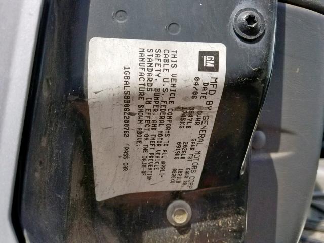 1G8AL58B06Z200762 - 2006 SATURN ION LEVEL SILVER photo 10