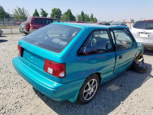 KMHVD12J1RU283855 - 1994 HYUNDAI EXCEL TEAL photo 4