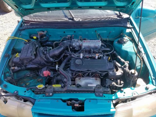 KMHVD12J1RU283855 - 1994 HYUNDAI EXCEL TEAL photo 7