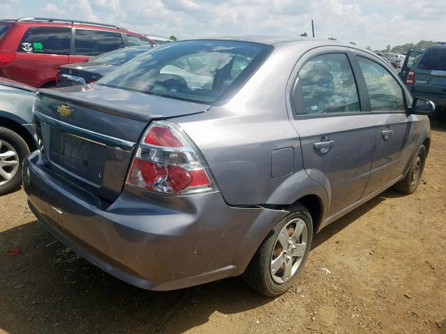 KL1TD5DE9BB202452 - 2011 CHEVROLET AVEO LS GRAY photo 4