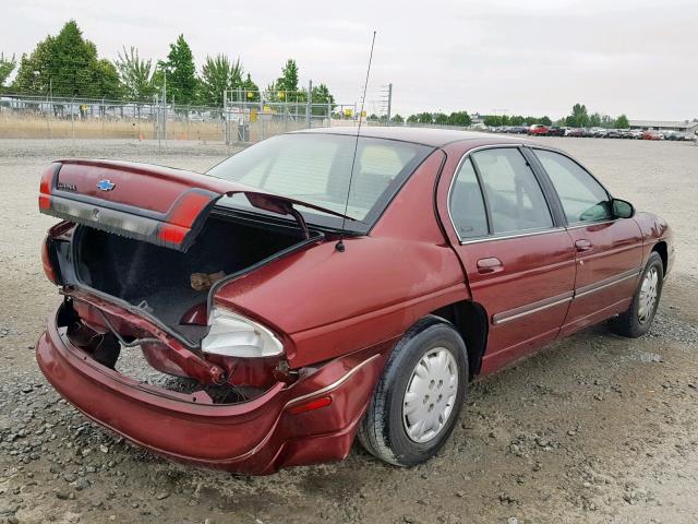 2G1WL52M1W1134889 - 1998 CHEVROLET LUMINA BAS BURGUNDY photo 4