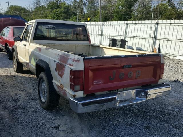 1JTWW6612GT014713 - 1986 JEEP COMANCHE C YELLOW photo 3