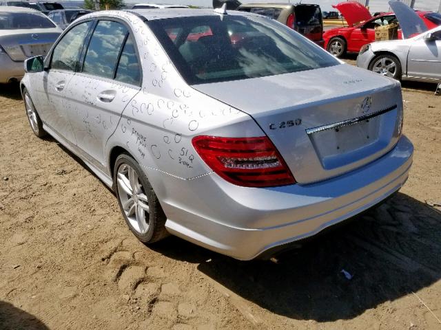 WDDGF4HB3DG016769 - 2013 MERCEDES-BENZ C 250 SILVER photo 3