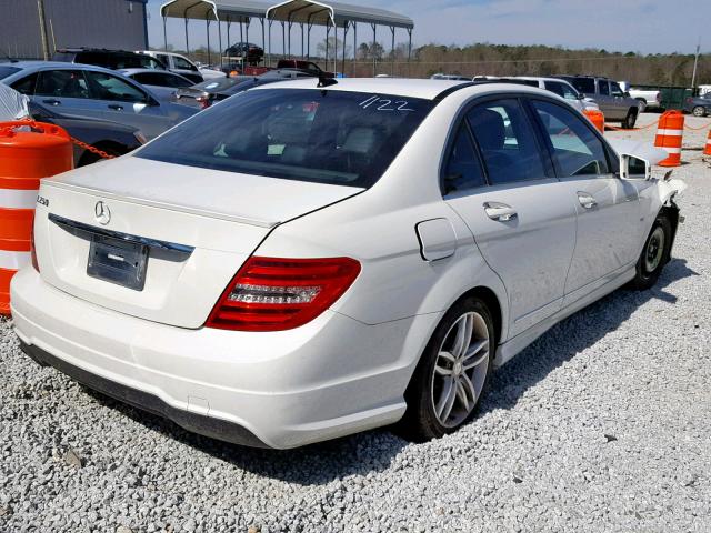 WDDGF4HB4CR211122 - 2012 MERCEDES-BENZ C 250 WHITE photo 4