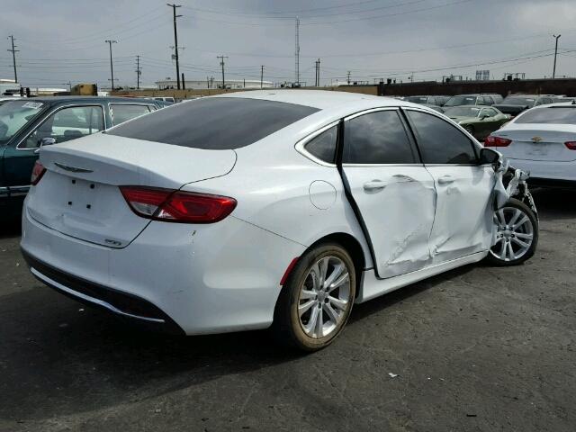 1C3CCCAB0FN711106 - 2015 CHRYSLER 200 LIMITE WHITE photo 4