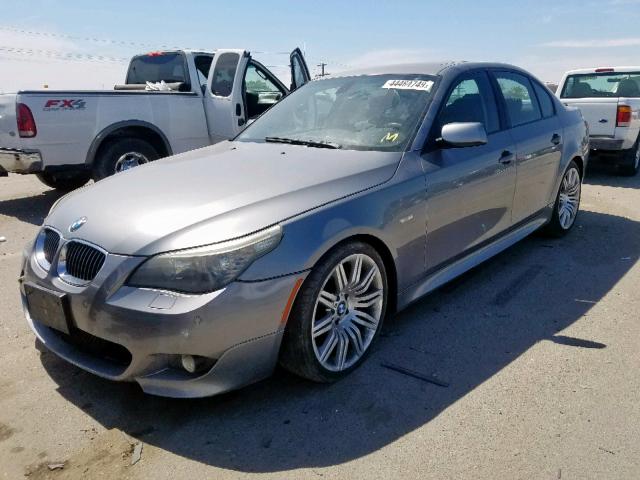 WBANW53538CT48343 - 2008 BMW 550 I GRAY photo 2