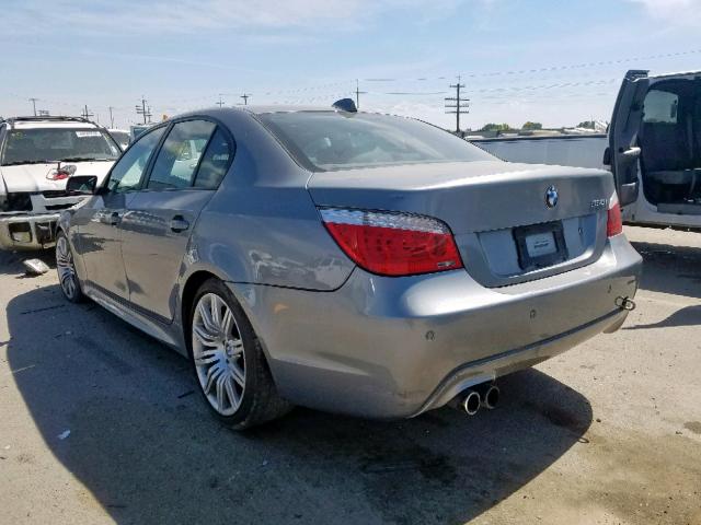 WBANW53538CT48343 - 2008 BMW 550 I GRAY photo 3