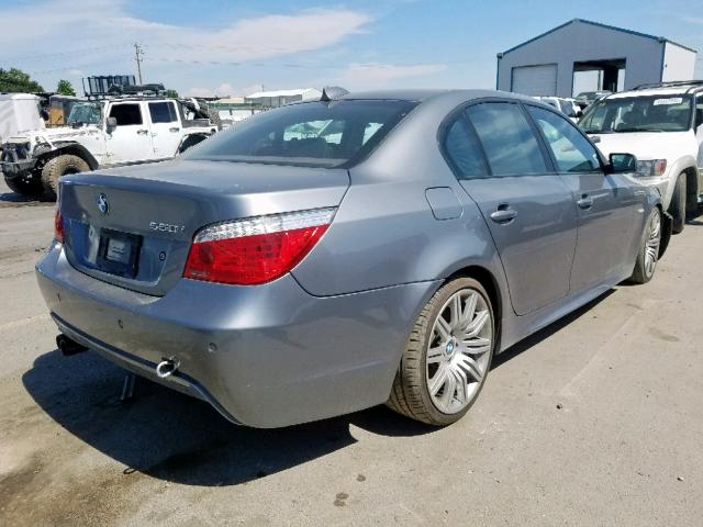 WBANW53538CT48343 - 2008 BMW 550 I GRAY photo 4