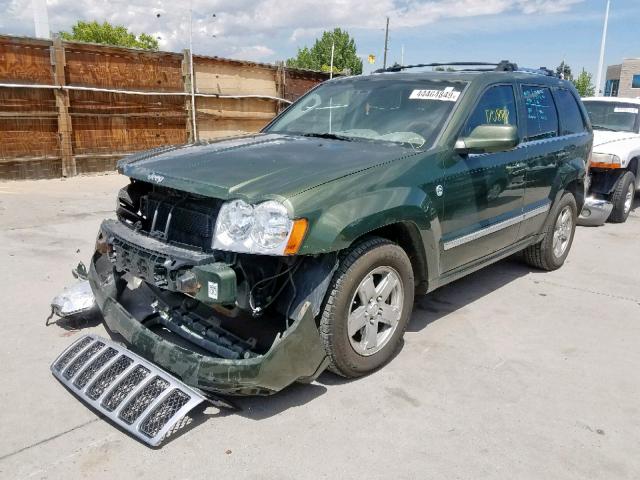 1J8HR68237C627374 - 2007 JEEP GRAND CHER GREEN photo 2