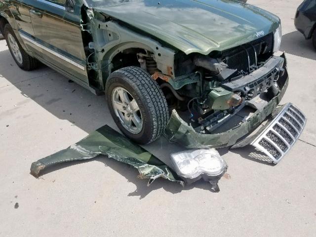 1J8HR68237C627374 - 2007 JEEP GRAND CHER GREEN photo 9