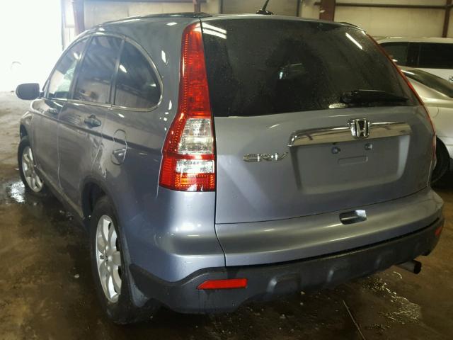 JHLRE48787C052408 - 2007 HONDA CR-V EXL BLUE photo 3