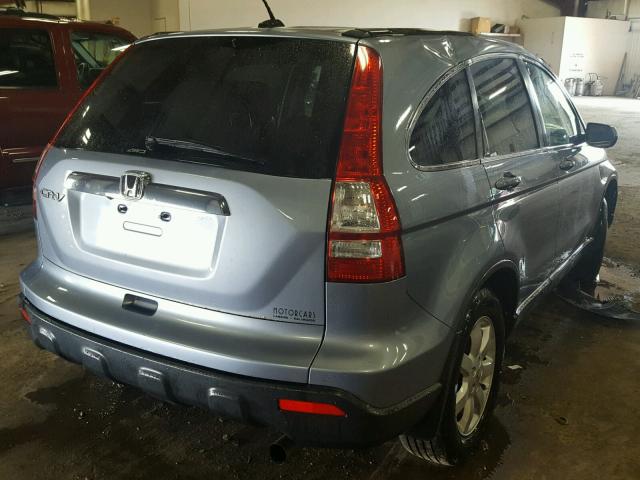 JHLRE48787C052408 - 2007 HONDA CR-V EXL BLUE photo 4